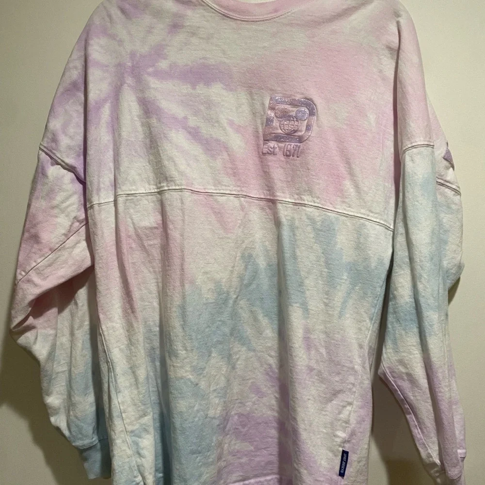 Disney Pastel Tie-Dye Women's Jersey Top - Picture 2 of 4